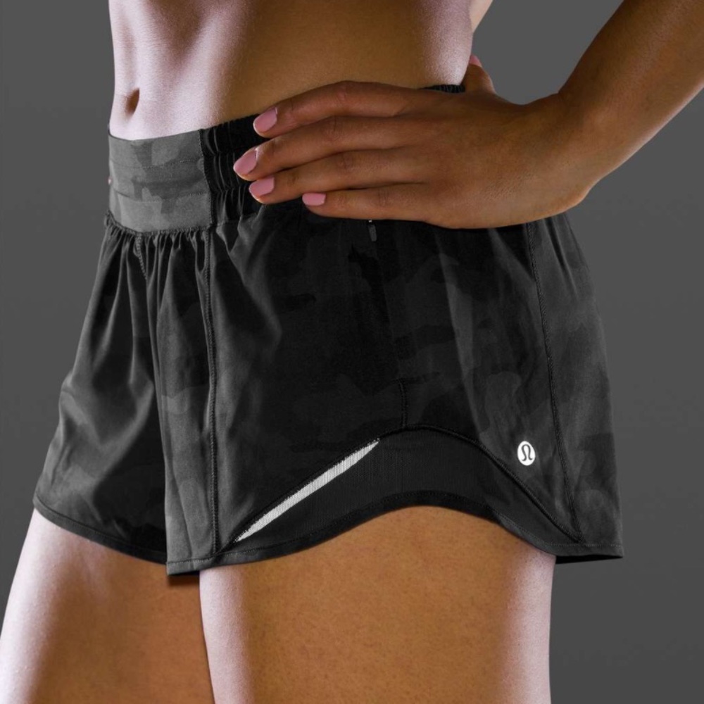 lululemon athletica Black Camo Athletic Shorts